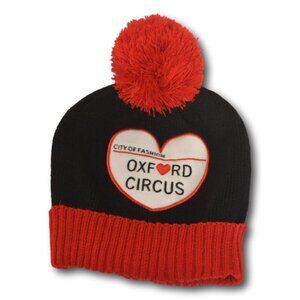 Oxford Circus London Red & Black Unisex Beanie